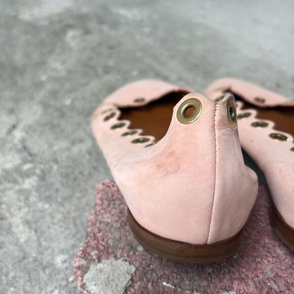 Chloe suede eyelet trim ballet flats - Picture 7 of 10